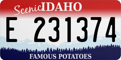 ID license plate E231374