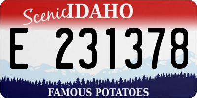 ID license plate E231378