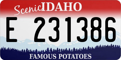 ID license plate E231386