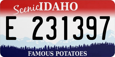 ID license plate E231397