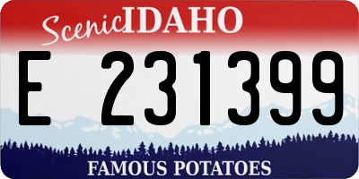 ID license plate E231399
