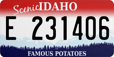 ID license plate E231406