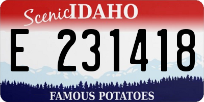 ID license plate E231418