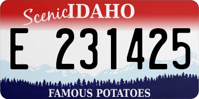 ID license plate E231425