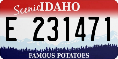 ID license plate E231471