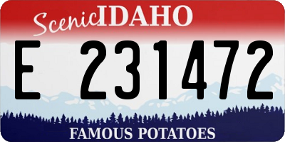 ID license plate E231472