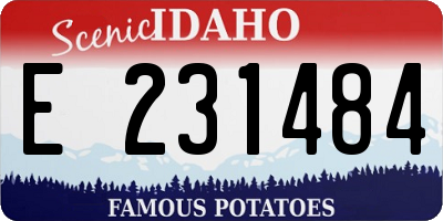 ID license plate E231484