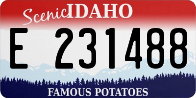 ID license plate E231488