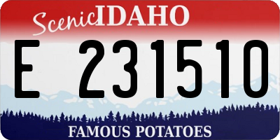 ID license plate E231510