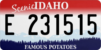 ID license plate E231515