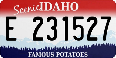ID license plate E231527