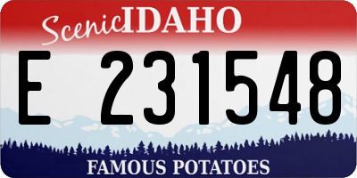 ID license plate E231548
