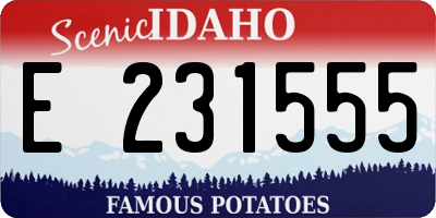 ID license plate E231555