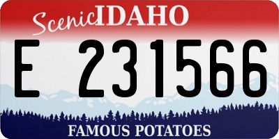 ID license plate E231566