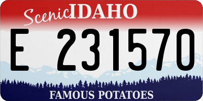 ID license plate E231570