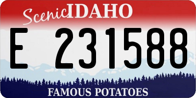 ID license plate E231588