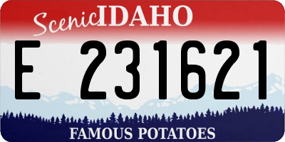 ID license plate E231621