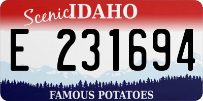 ID license plate E231694