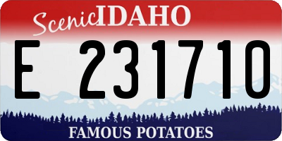 ID license plate E231710