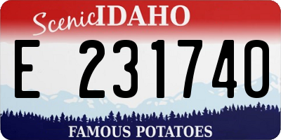 ID license plate E231740