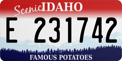 ID license plate E231742