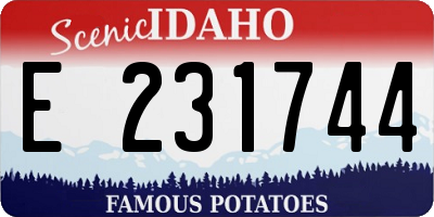 ID license plate E231744