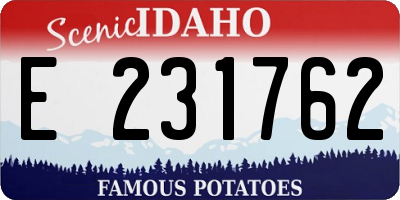 ID license plate E231762