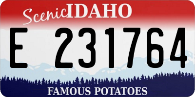 ID license plate E231764