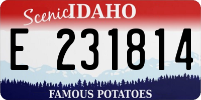 ID license plate E231814