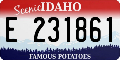 ID license plate E231861