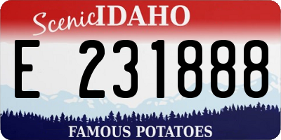 ID license plate E231888