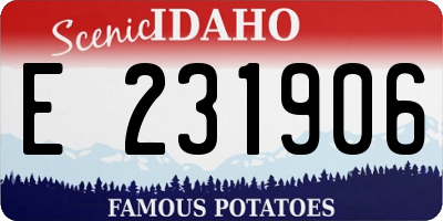 ID license plate E231906