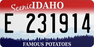 ID license plate E231914