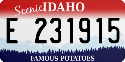ID license plate E231915
