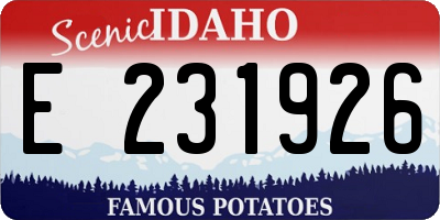 ID license plate E231926