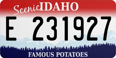 ID license plate E231927