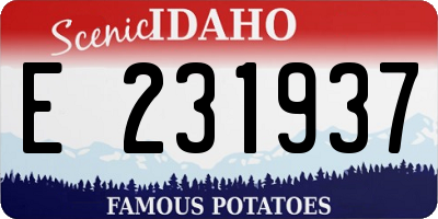 ID license plate E231937