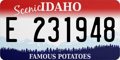 ID license plate E231948