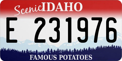 ID license plate E231976