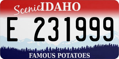 ID license plate E231999