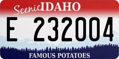 ID license plate E232004