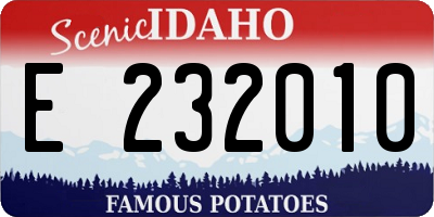 ID license plate E232010