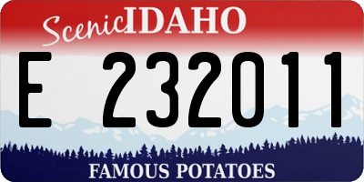 ID license plate E232011