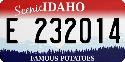 ID license plate E232014