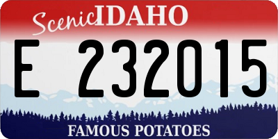 ID license plate E232015