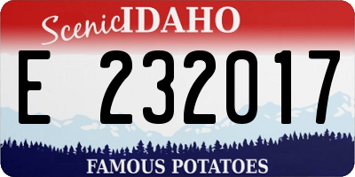 ID license plate E232017