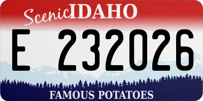 ID license plate E232026