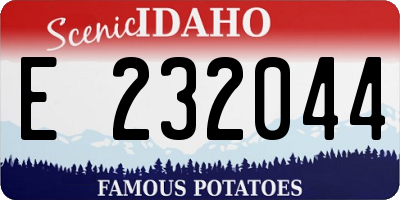 ID license plate E232044