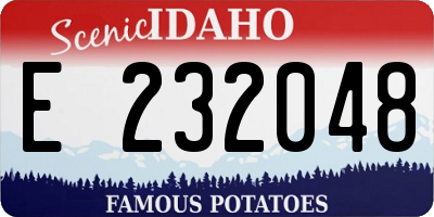 ID license plate E232048