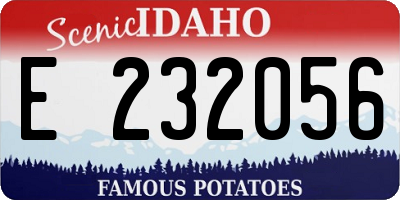 ID license plate E232056